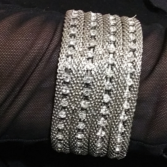Vintage Jewelry - COPY - Mesh rhinestone bracelet